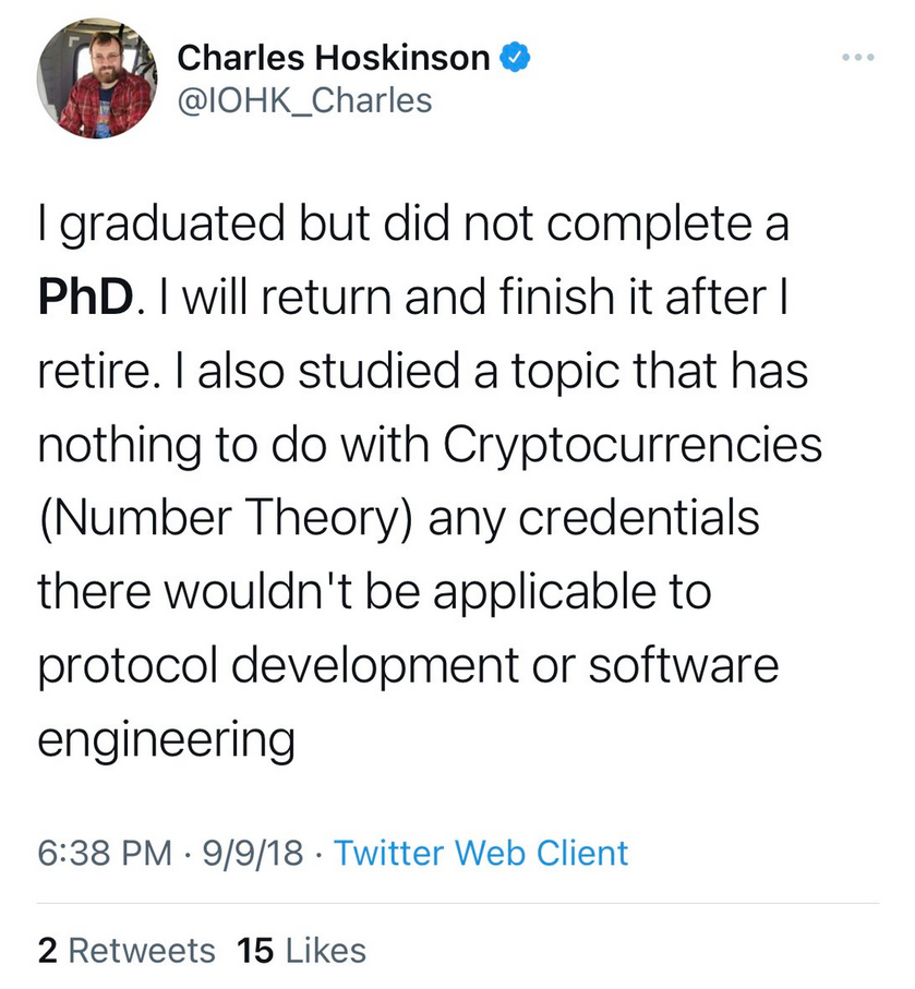 توییت هاسکینسون درباره مدرک تحصیلی خود