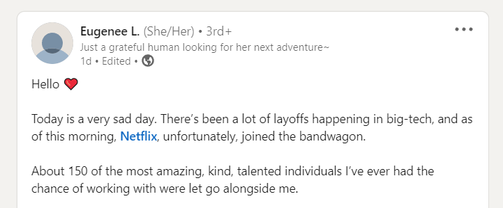 توییت یکی از کارکنان نتفلیکس