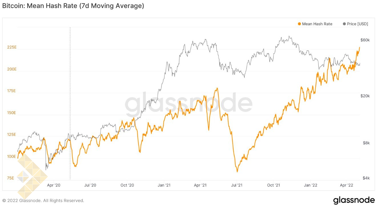 نرخ هش بیت کوین همچنان بالاتر و بالاتر می رود