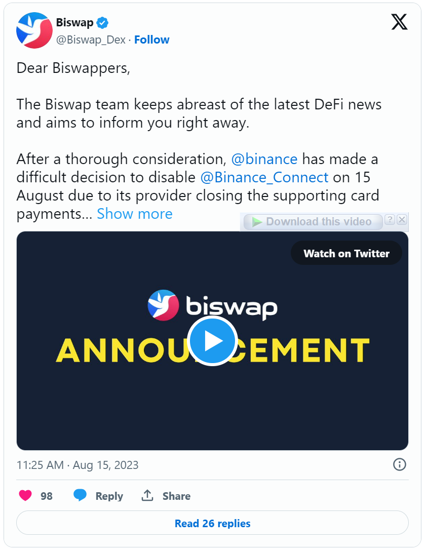 تعطیلی سرویس خدمات پرداخت کریپتو بایننس در 16 آگوست