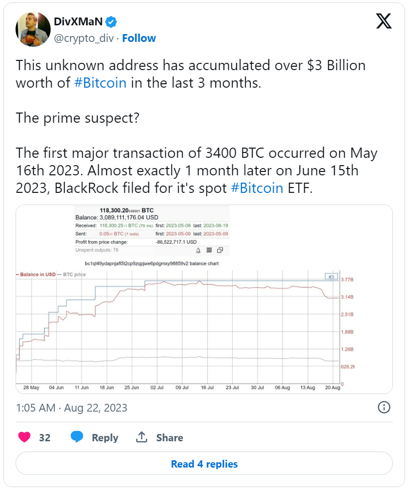 یک کیف پول مرموز به رتبه سوم بیشترین دارندگان بیت کوین رسید
