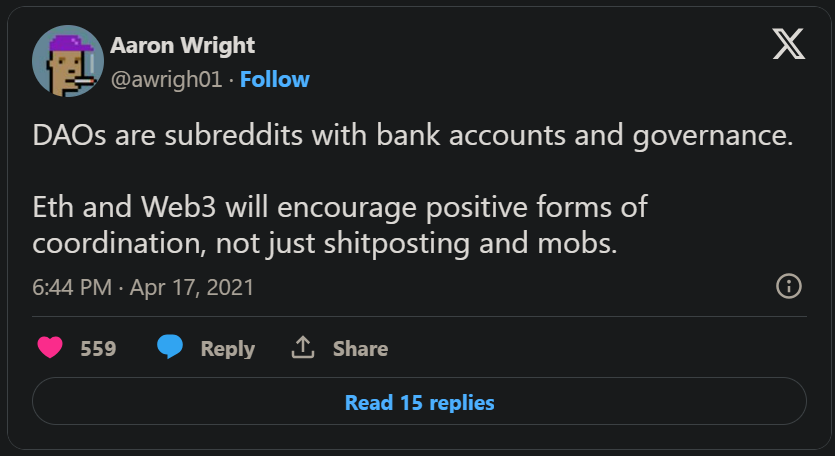 بسیاری از مردم حتی برای توضیح اینکه DAO چیست، مشکل دارند. 