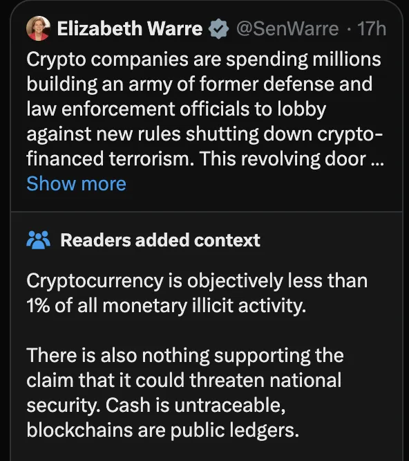 توییت الیزابت وارن